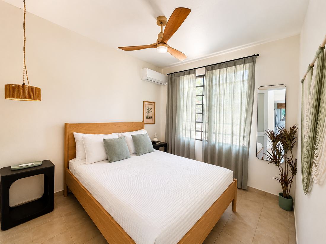 Finished bedroom at Villa Monte